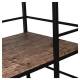 Стол на металлокаркасе BRABIX LOFT CD-005, 1200х520х1200 мм, 3 полки, цвет морёный дуб, 641221. Фото товара с разных ракурсов.