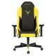 Кресло игровое Knight Neon черный/желтый соты эко.кожа с подголов. крестов. металл. Фото товара с разных ракурсов.