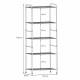 Стеллаж на металлокаркасе "Валенсия-25", 655*300*1555 мм, 5 полок, белый, СТВ25 Б. Фото товара с разных ракурсов.
