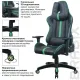 Игровое кресло  "GT Carbon GM-120", две подушки, экокожа, черное/зеленое, 531929. Фото товара с разных ракурсов.